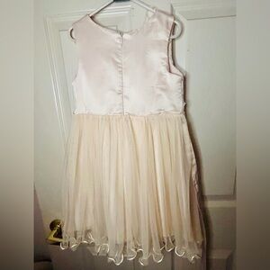Beautees Cream Formal Kids Dress